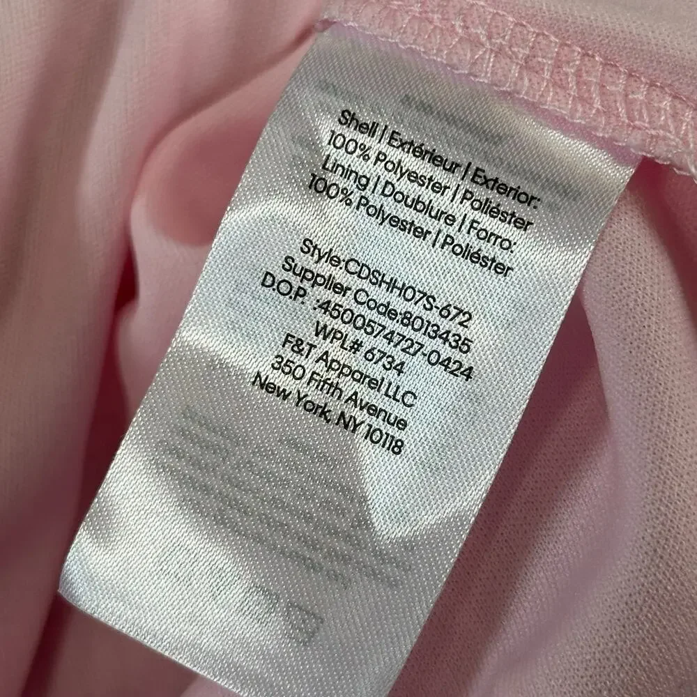 Calvin Klein Kids Shirred Shimmer Pink Midi Dress Girls Size 10